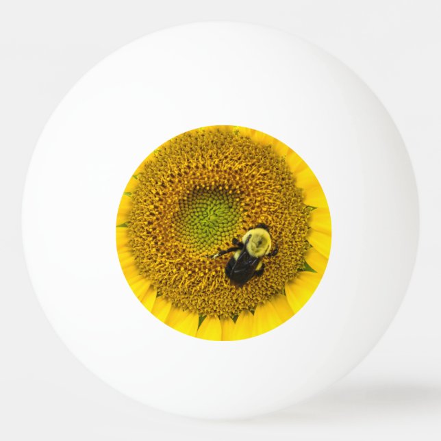 Bee på solros pingisboll (Framsidan)