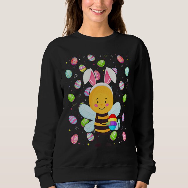Bee Påskägg Funny Bee Påsk Söndag T Shirt (Framsida)