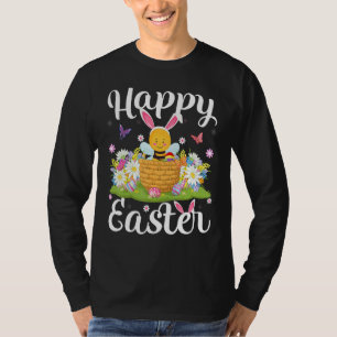 Bee Påskägg Hunting Blommigt Bee Påsk Söndag T Shirt