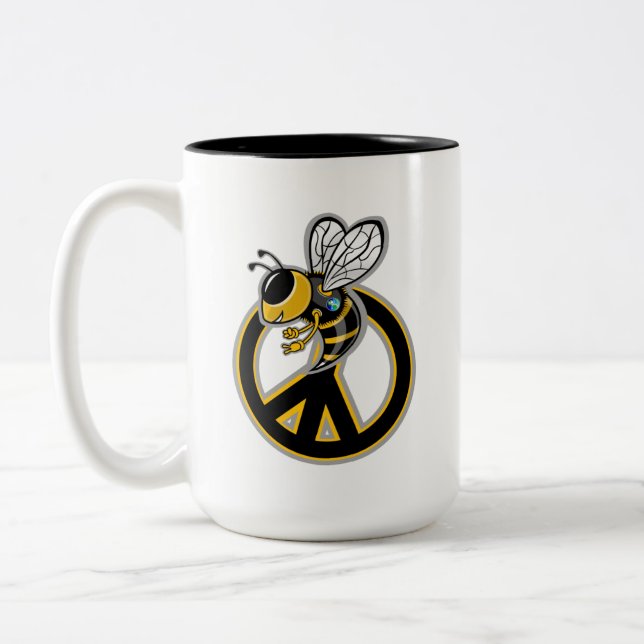BEE PEACE  Två-Tonad MUGG (Vänster)