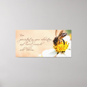 Bee Persistent i foto för utbildning och bloomcita Canvastryck