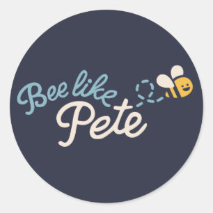 Bee Pete Sticker Runt Klistermärke