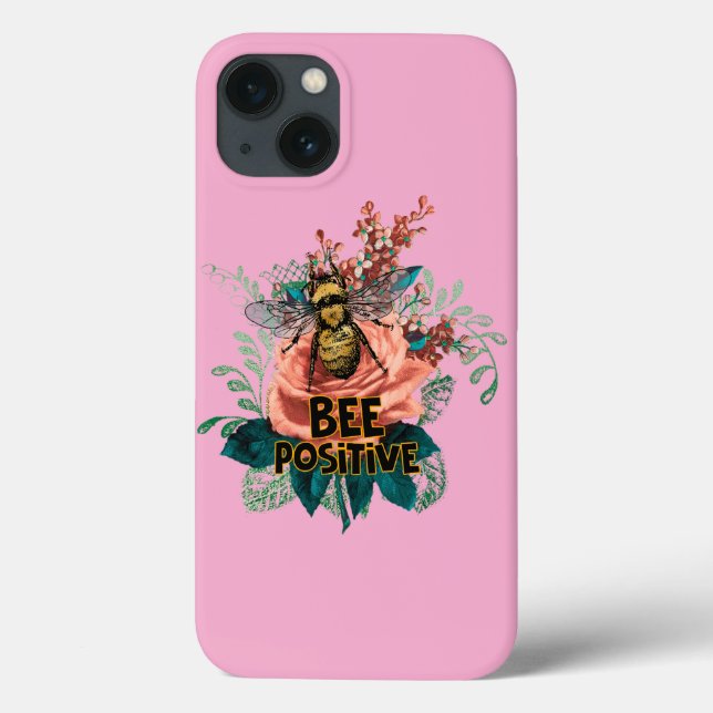 Bee Positive Blommigt Vibes Drawstring Bag (Baksida)