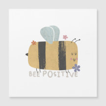 Bee Positive - Cute Bee Pun Note