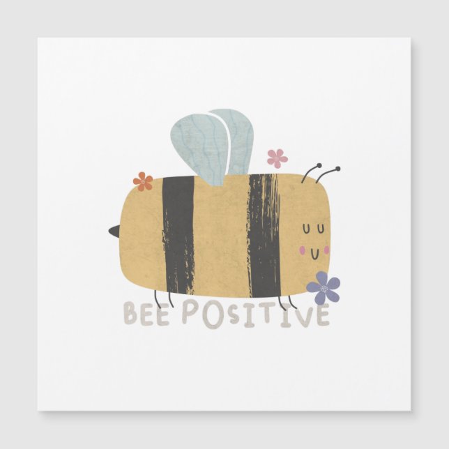 Bee Positive - Cute Bee Pun Note (Framsida)
