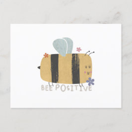 Bee Positive - Cute Bee Pun Note Card Vykort