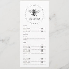 Bee Products Business Meny