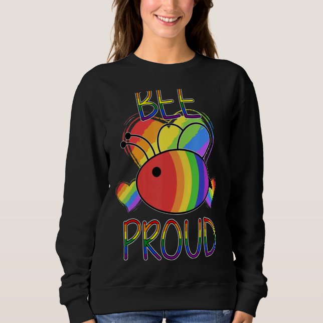 Bee Proud Equality Homosexuality Pride Lgbt Transg T Shirt (Framsida)