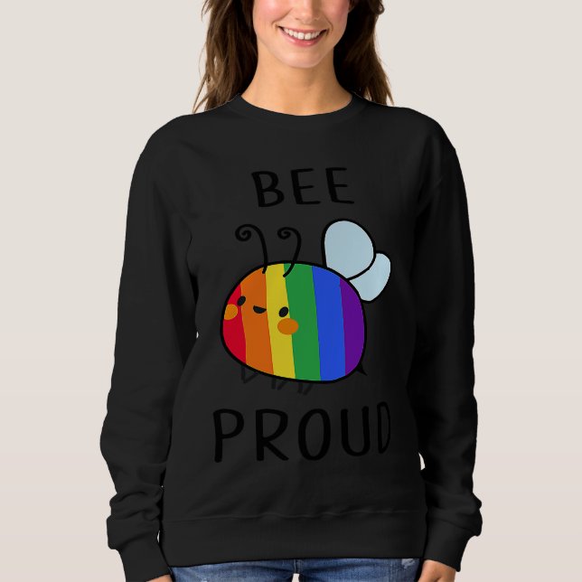 Bee Proud LGBT LGBT Gay Transgender Pride T Shirt (Framsida)