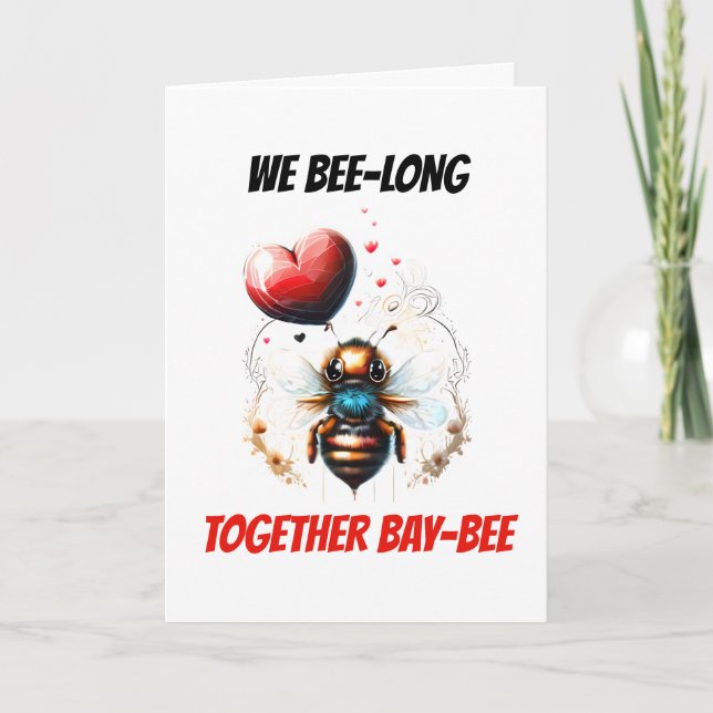 Bee puns | Vi har varit länge tillsammans med buks Helgkort (Framsida)