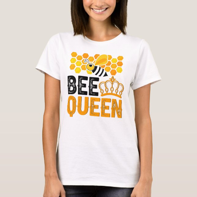 Bee Queen Honeycomb Krona T Shirt (Framsida)