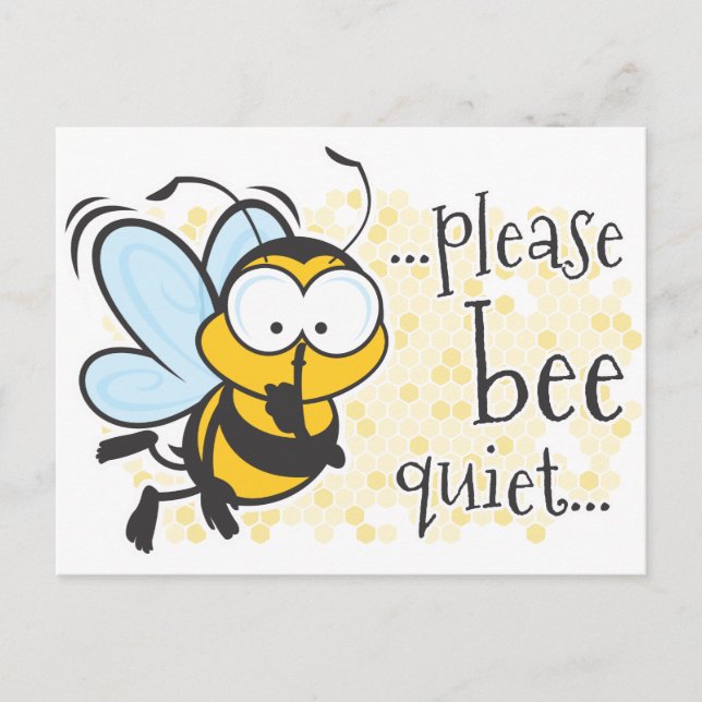 Bee Quiet Vykort (Framsida)