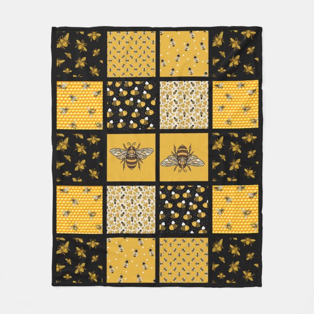 Bee Quilt Two Fleecefilt (Framsidan)
