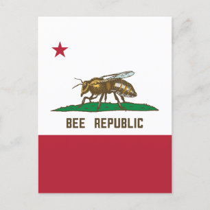 Bee Republic Flagga Vykort