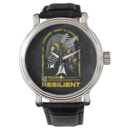 Bee Resilient – Motivational Bee Positivity Design Armbandsur