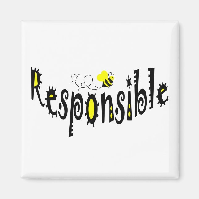 Bee Responsible magnet (Framsidan)