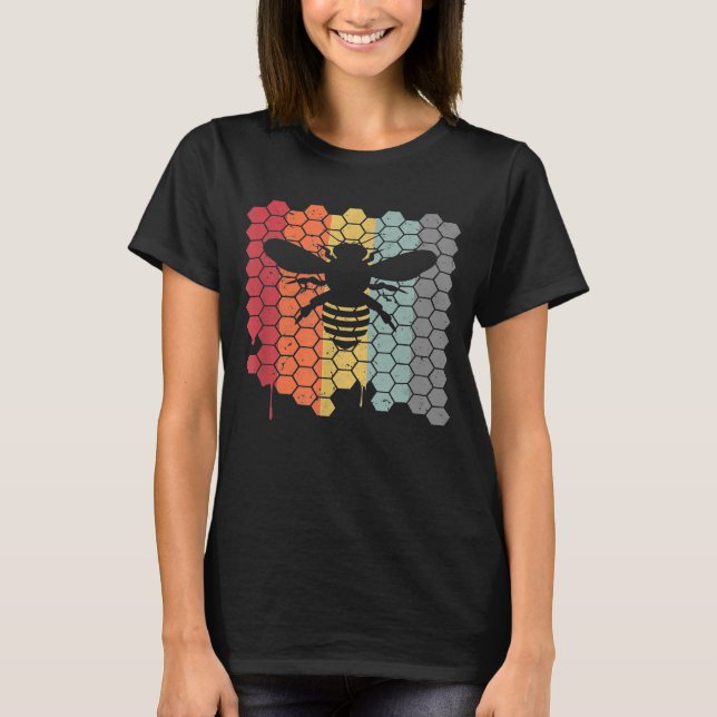 Bee Retro Stil bibiodlingsman T Shirt (Framsida)