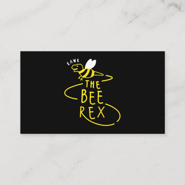Bee Rex Dinosaur Sting Funny Novelty Manar Kvinnor Visitkort (Framsida)