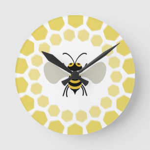 Bee Rund Klocka