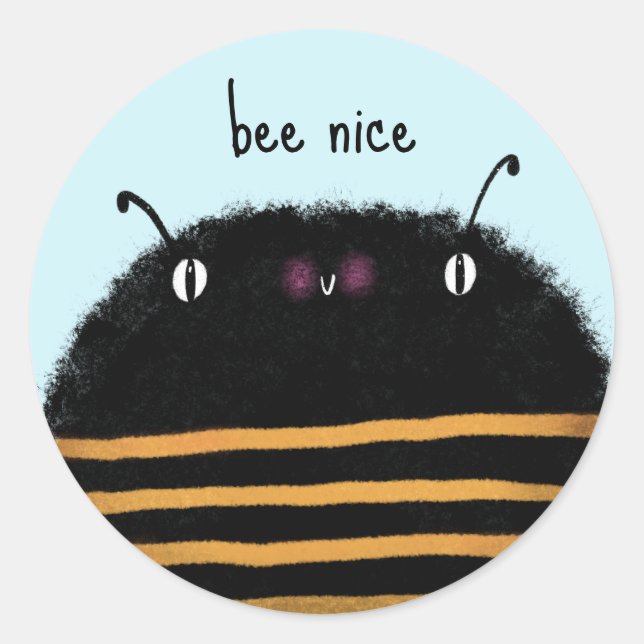 Bee Runt Klistermärke (Framsida)