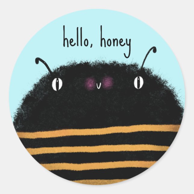 Bee Runt Klistermärke (Framsida)