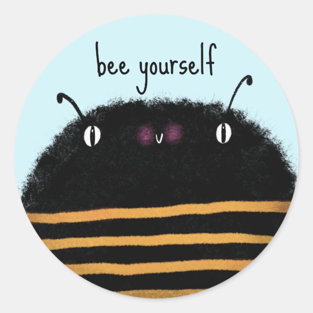 Bee Runt Klistermärke (Framsida)