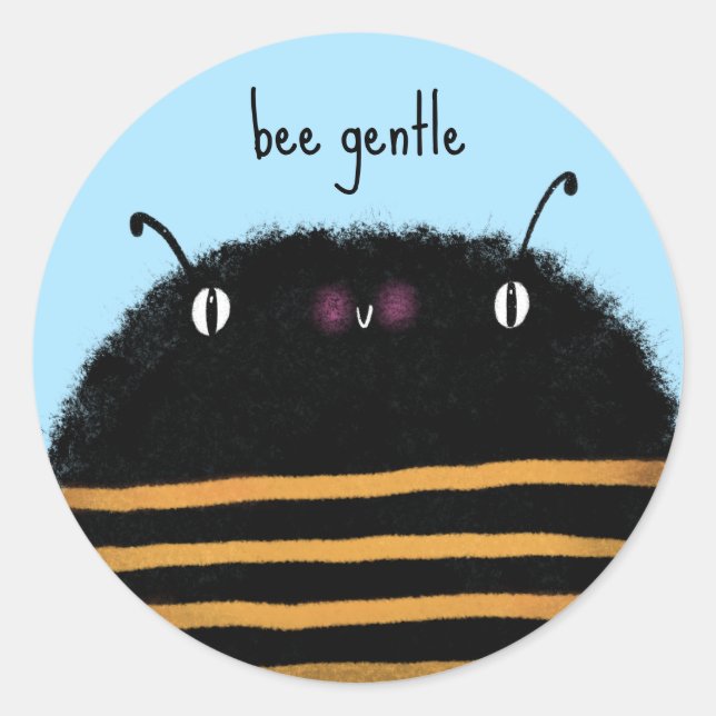 Bee Runt Klistermärke (Framsida)