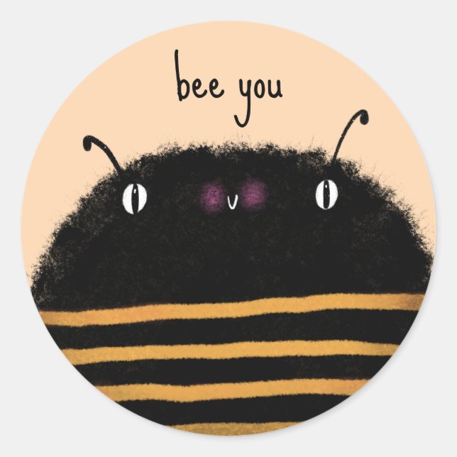 Bee Runt Klistermärke (Framsida)