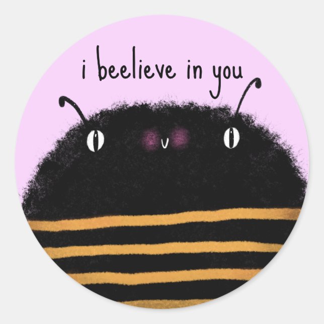 Bee Runt Klistermärke (Framsida)
