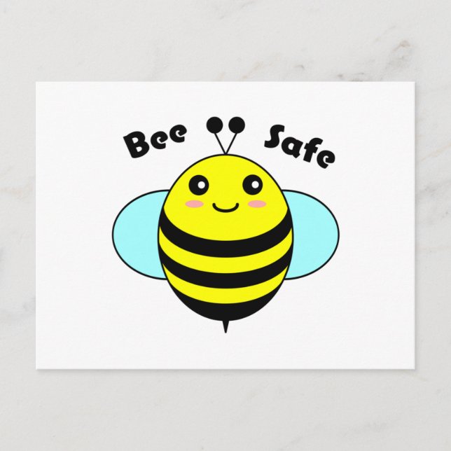 Bee Safe 3 Vykort (Framsida)