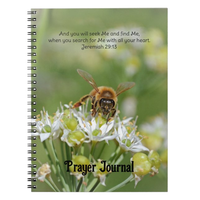 Bee Searching Faith Prayer Journal Anteckningsbok (Framsidan)