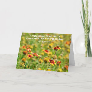 Bee Searching WildblommScripture Card Jeremiah Kort