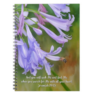 Bee Seeking Nectar Nature Art Prayer Journal Anteckningsbok