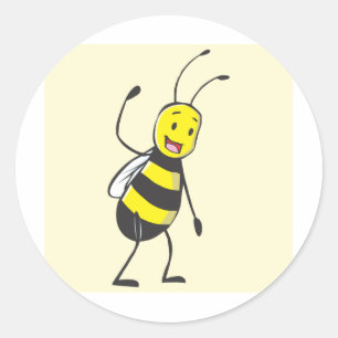 Bee Shirt Anpassningsbar Bin Wave Hand Kom Runt Klistermärke