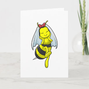 Bee som Bride i Bröllop med Veil Kort