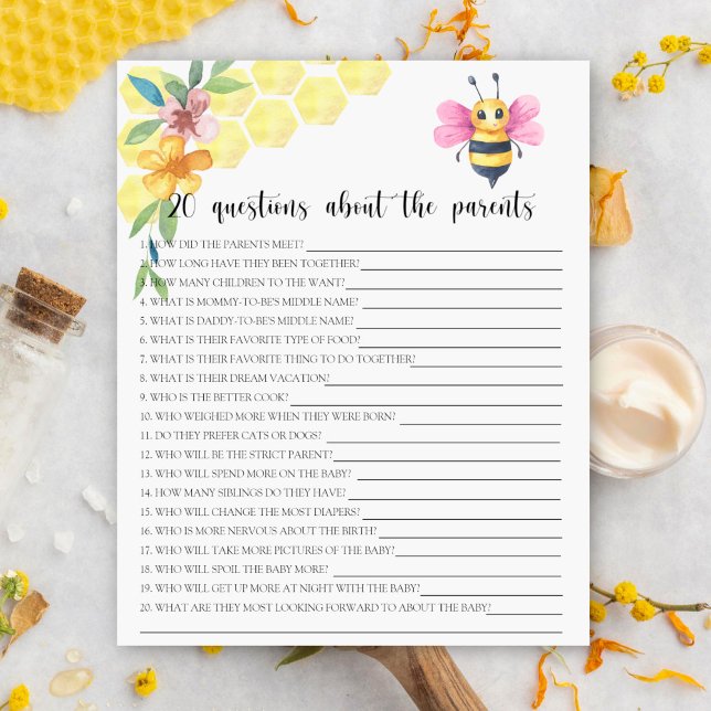 Bee - spel - 20 frågor om föräldrarna (Skapare uppladdad)