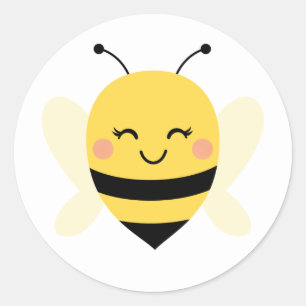 Bee Sticker-kuvertförsegling för Inbjudningskort f Runt Klistermärke