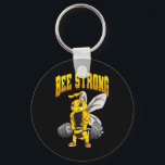 Bee Strong Gym Fitness Bodybuilding Nyckelring<br><div class="desc">Bee Strong Gym Fitness Bodybuilding</div>
