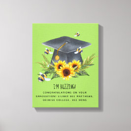 BEE Studenten Gift - Roligt Im Buzzing Personlig Canvastryck