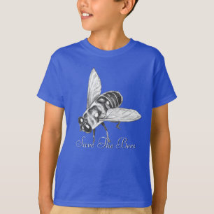 Bee T-shirt Honeybee Shirt Spara the Bees Organic