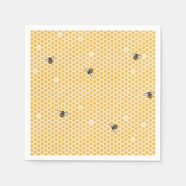 Bee Tea Party Napkin Pappersservett (Framsidan)