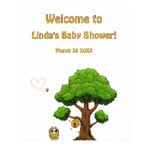 Bee tema Babykläder Dekoration - VälkomstPoster