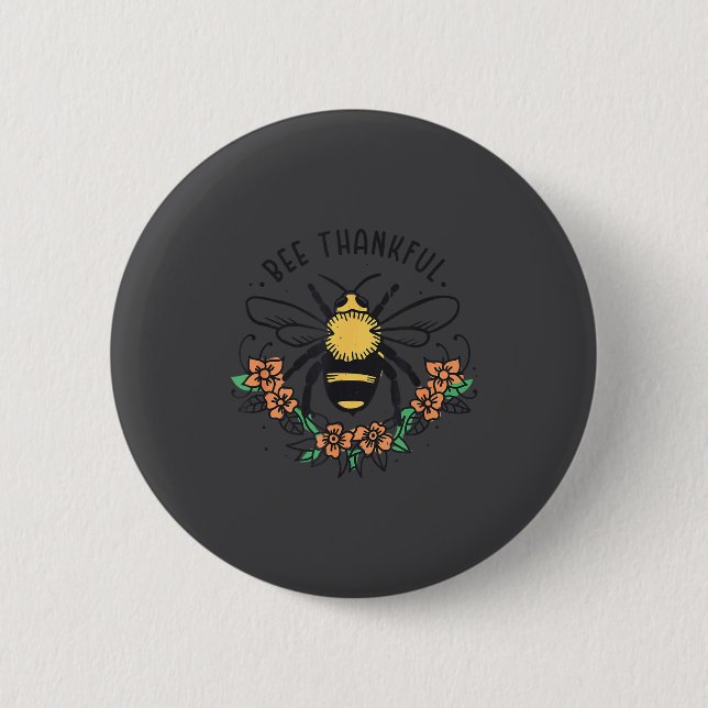 Bee Thankful Funny Thanksgiving Fall Season Pun Qu Knapp (Framsida)