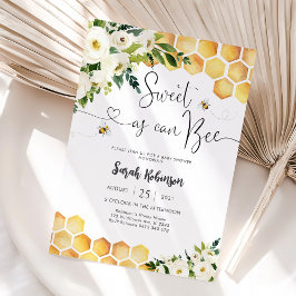 Bee Theme Baby Shower Invitation Inbjudningar