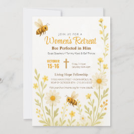 Bee Theme Blommigt Women's Church Retreat Inbjudningar