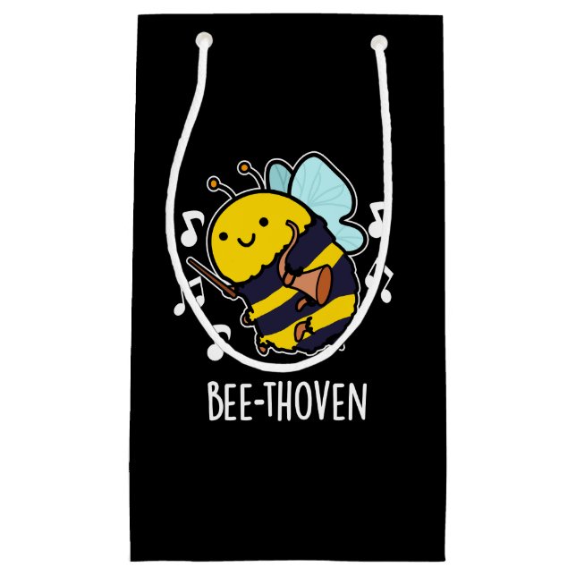 Bee-thoven Funny Music Bee Pun Mörk BG (Framsidan)