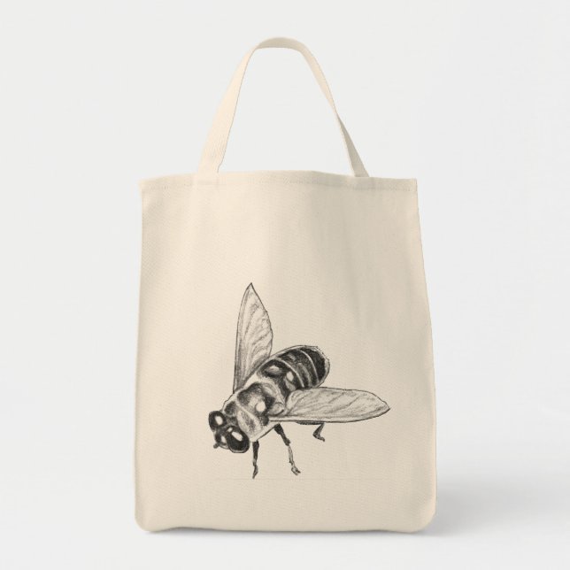 Bee Tote Bag Coola Insekt Kryp Art Shopping bag Tygkasse (Framsidan)