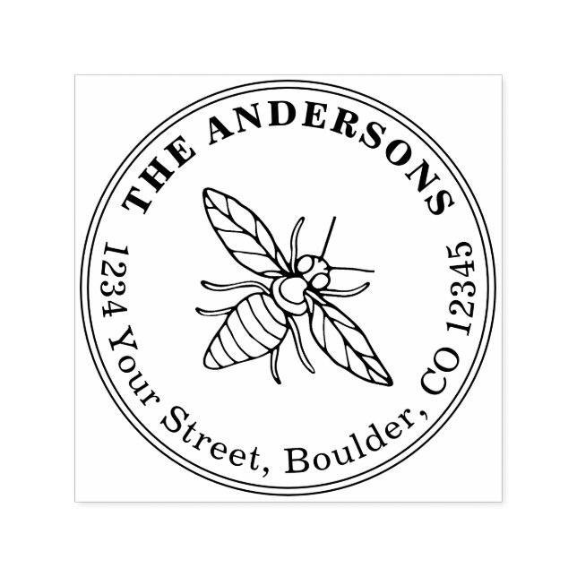 Bee-utiful honey Bee Självfärgande Stämpel (Design)