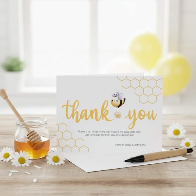 Bee-utiful Moments Baby Bee Tack Kort (Bee-utiful Moments Baby Bee Thank You Card)