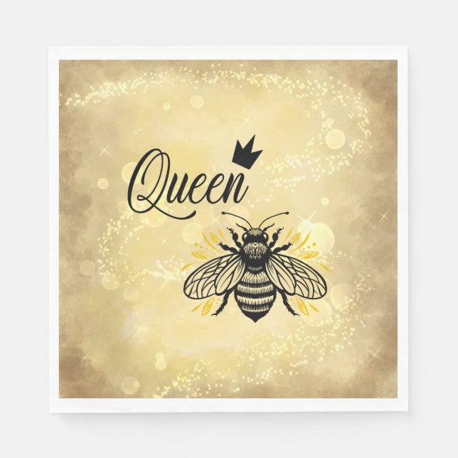 Bee-utify din Firande: Queen Bee Pappersservett (Framsidan)